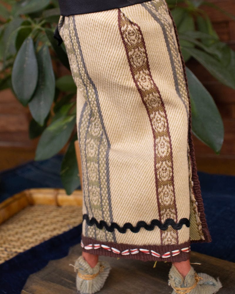 Ainu Doll, Woman with Cloth Robes, 15.5" tall - Image 6
