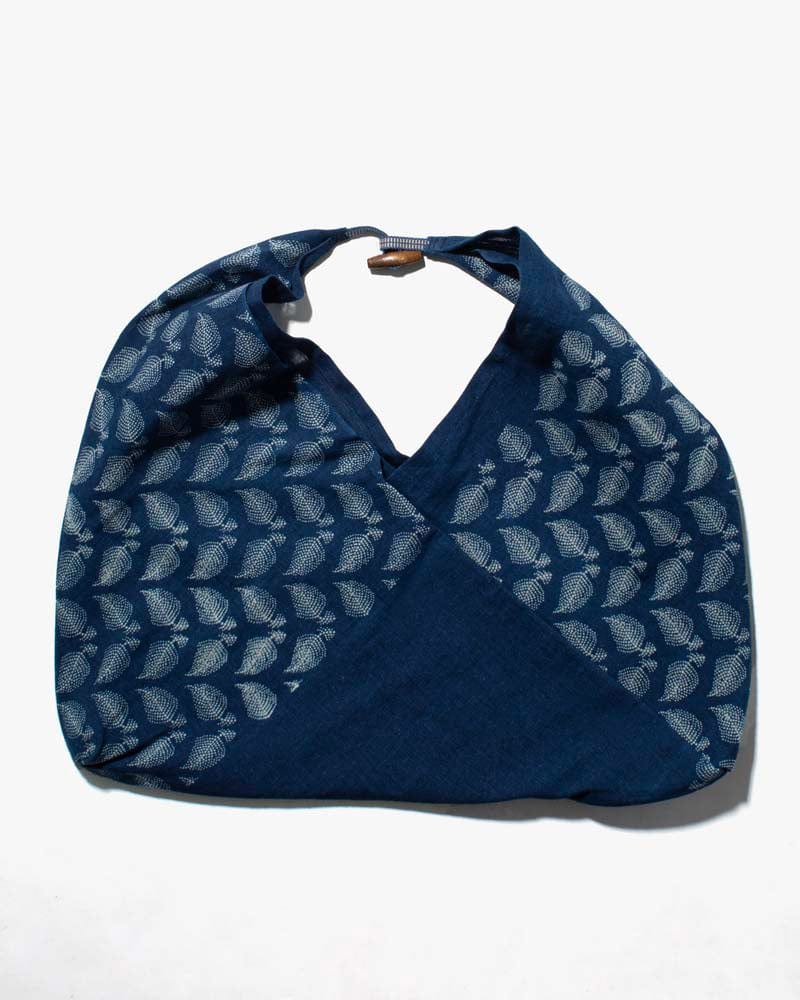 Aizawa Indigo Tsuno Bag, Leaves - Image 3