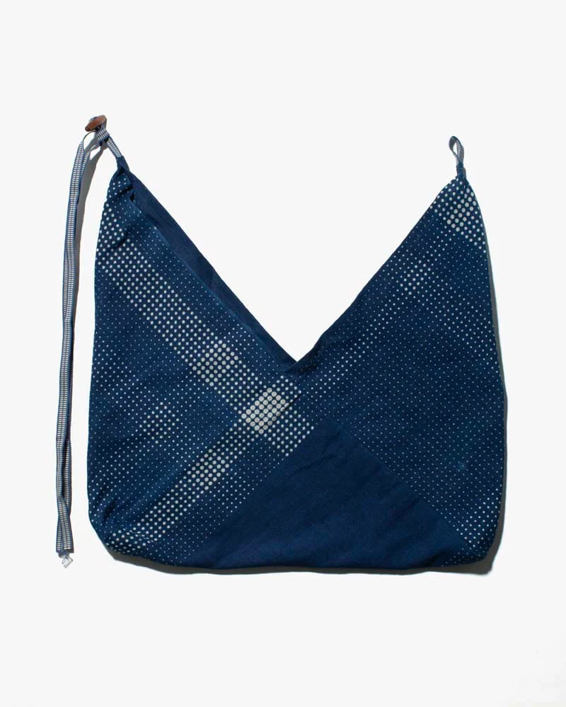 Aizawa Indigo Tsuno Bag, Dotted Plaid - Image 2