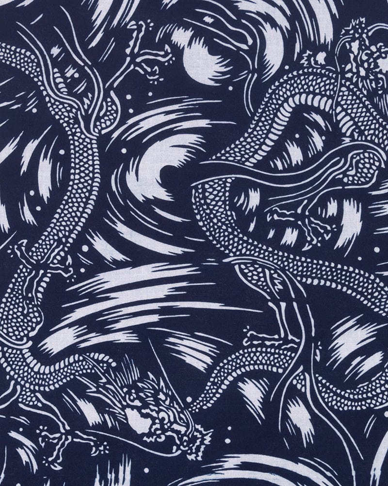 Tenugui, Chusen-Zome, Aizawa Indigo, Dragon - Image 5