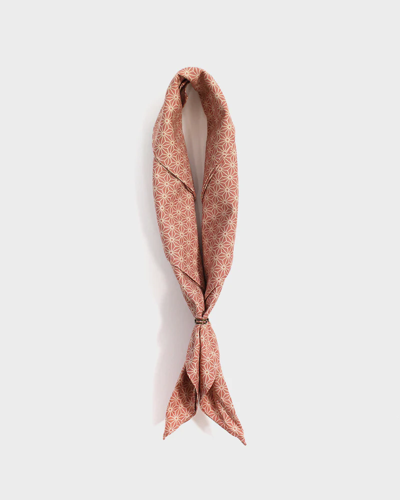 Kiriko Original Bandana, Classic, Coral Pink Asanoha - Image 2