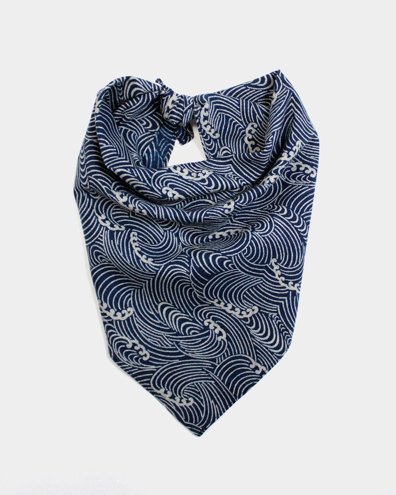 Kiriko Original Bandana, Classic, Indigo Nami