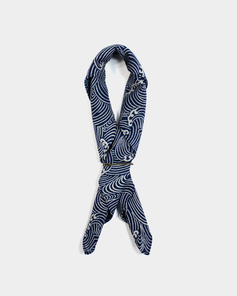 Kiriko Original Bandana, Classic, Indigo Nami - Image 2