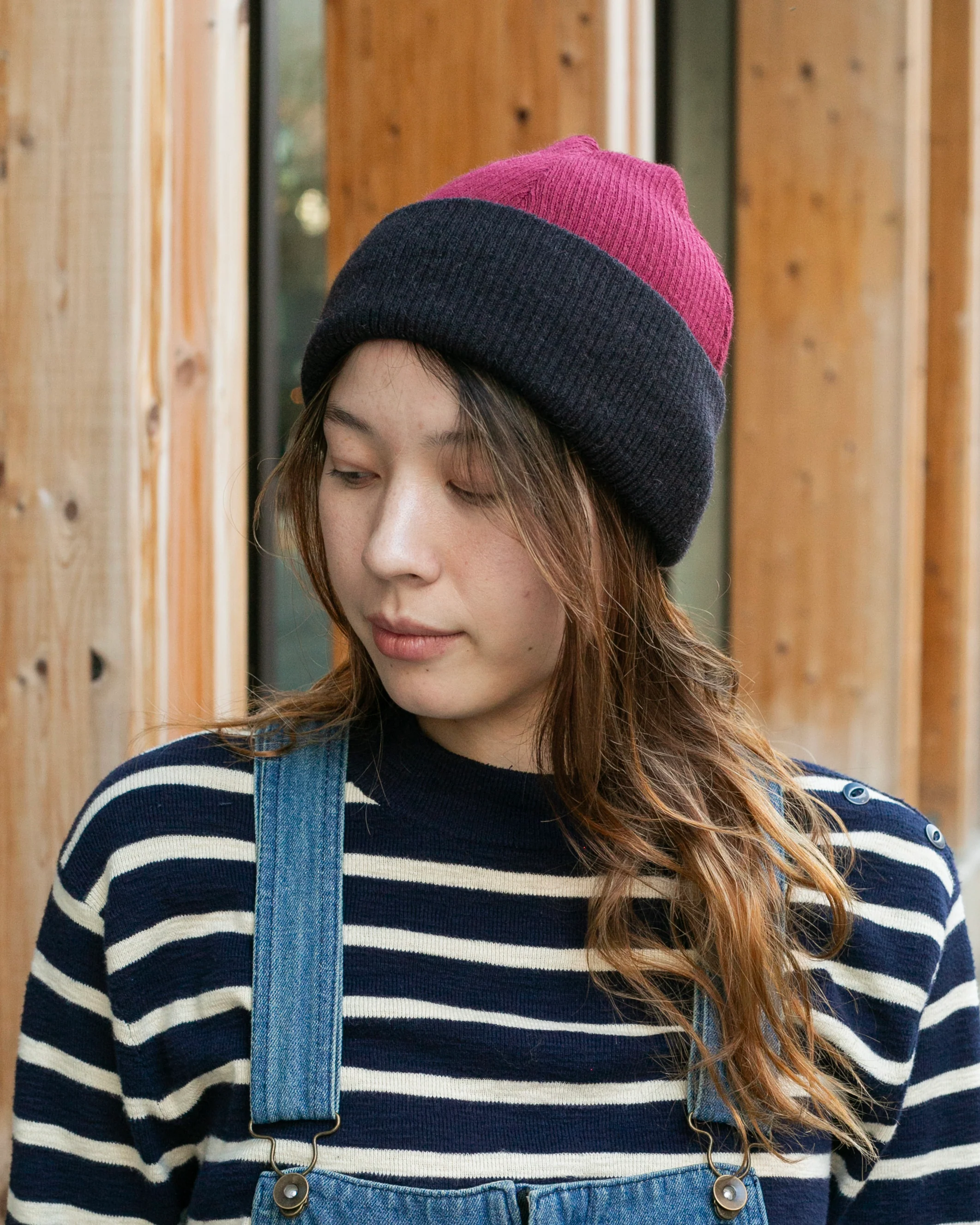 Shupaca Alpaca, Rev Rib Beanie, Sangria, 8" - Image 2