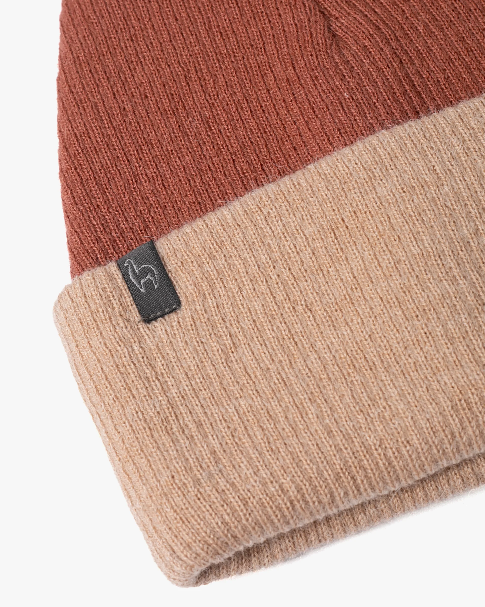 Shupaca Alpaca, Rev Rib Beanie, Terracotta, 8" - Image 2