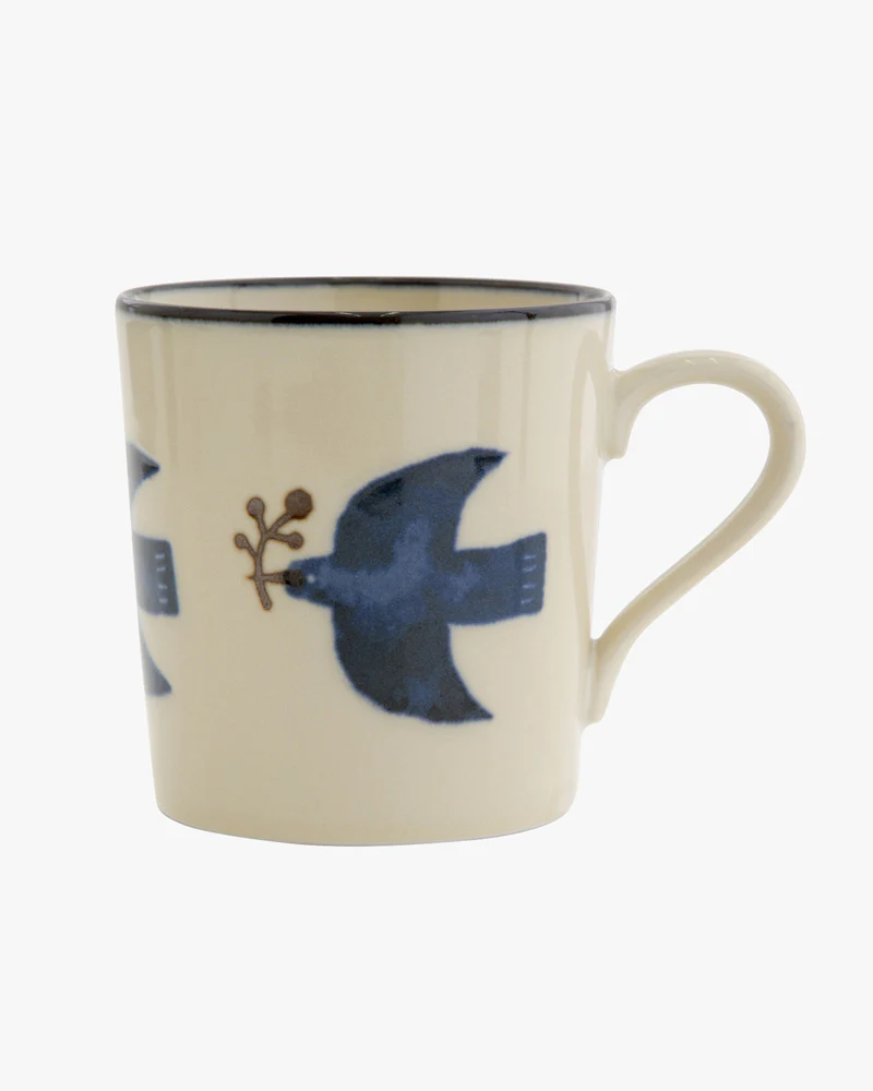 Mug, Bisque, Kukka Lokki, Bird - Image 2
