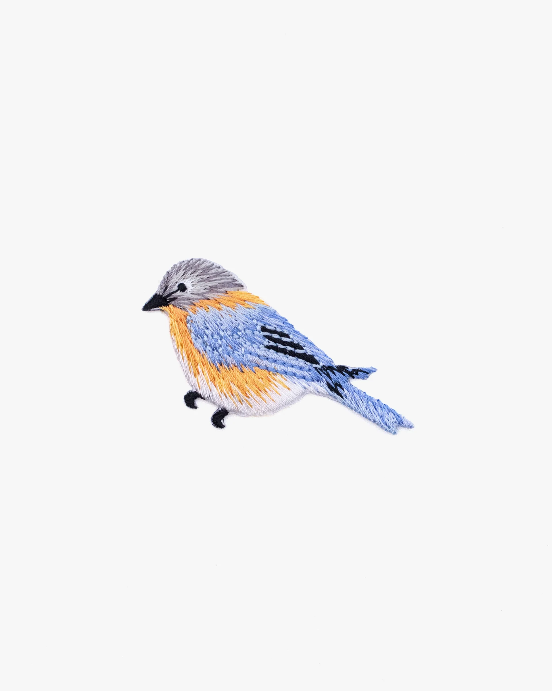 Embroidered Patch, Iron-on Applique, Blue Bird