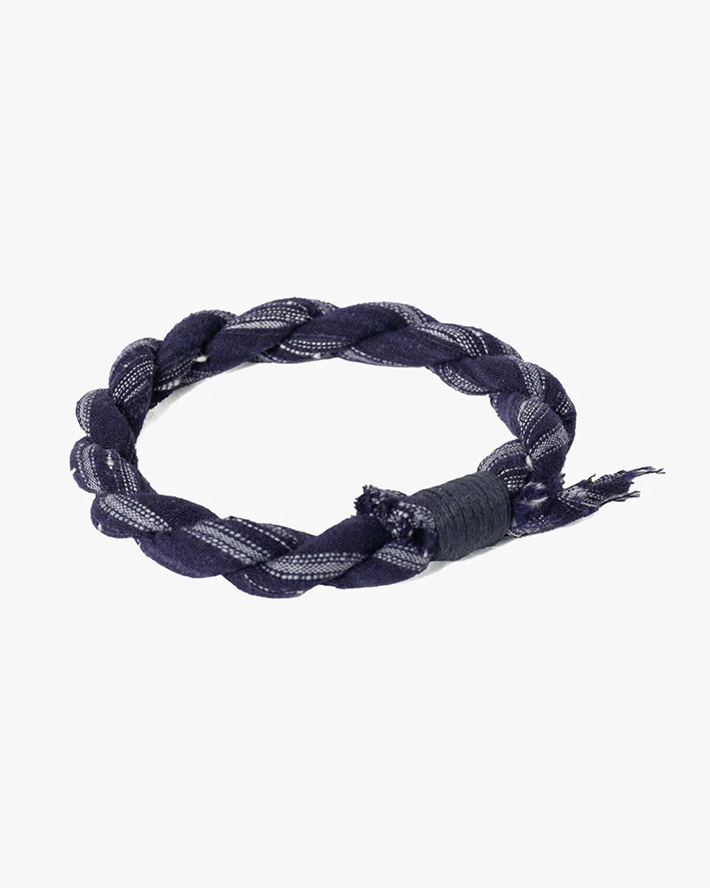 Boet x Kiriko Bracelet, Indigo with Light Blue Shima - Image 3