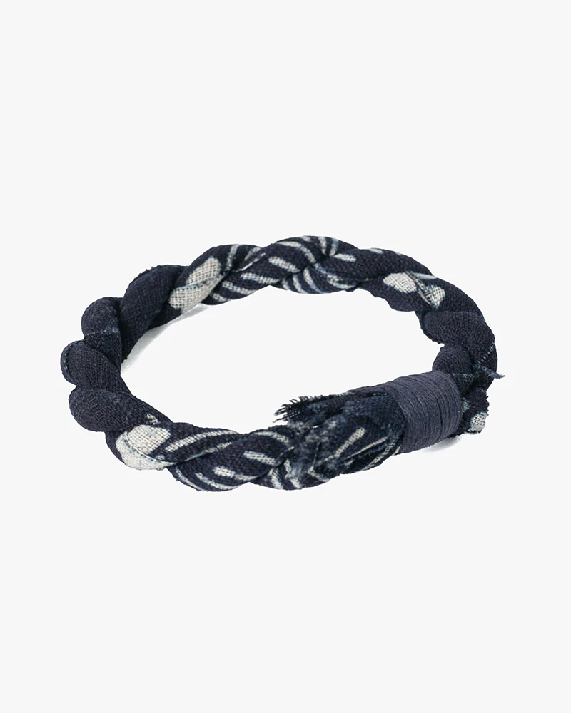 Boet x Kiriko Bracelet, Indigo with Partial White Katazome - Image 3