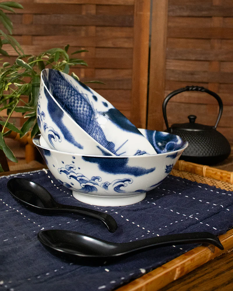 Bowl, Ichiyama, Set of 2 with Spoons, Dragon - Image 2