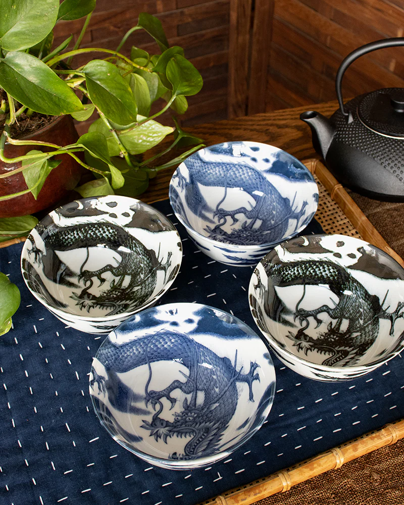 Bowl, Ichiyama, Set of 4, Dragon - Image 2