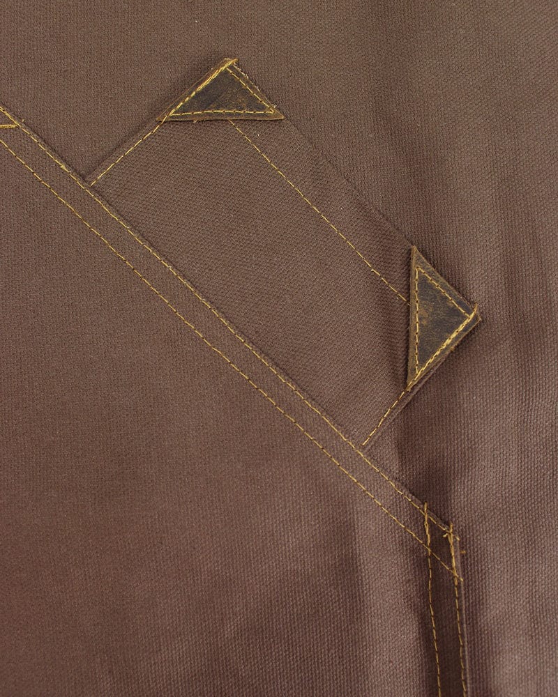 Kokoro Original Work Apron, Waist, Canvas, Brown - Image 4