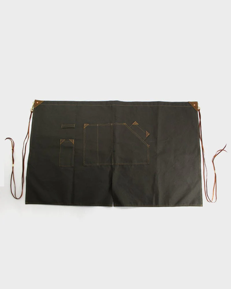 Kokoro Original Work Apron, Waist, Canvas, Military Green - Image 8