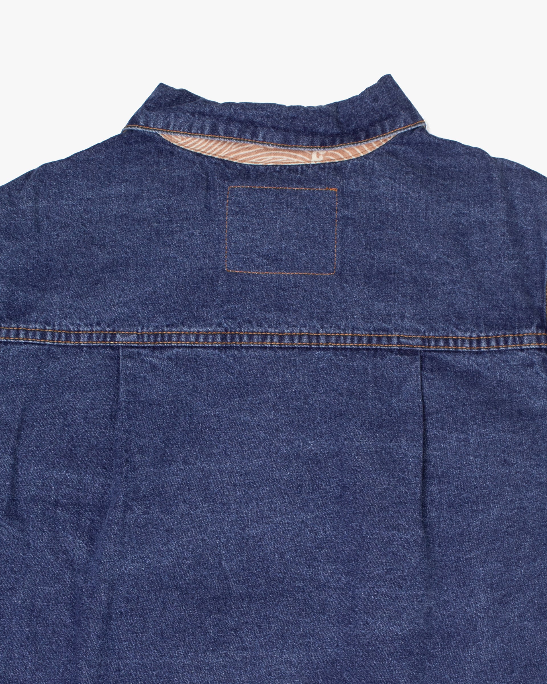 Kiriko Original Type II Denim Trucker Jacket, Trimmed with Patched Multi Fabric, Bleached Denim - Image 10