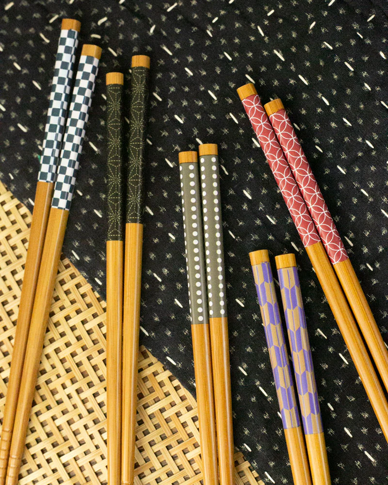 Chopsticks, Kawai, Susutake Wamon, Set of 5 - Image 2