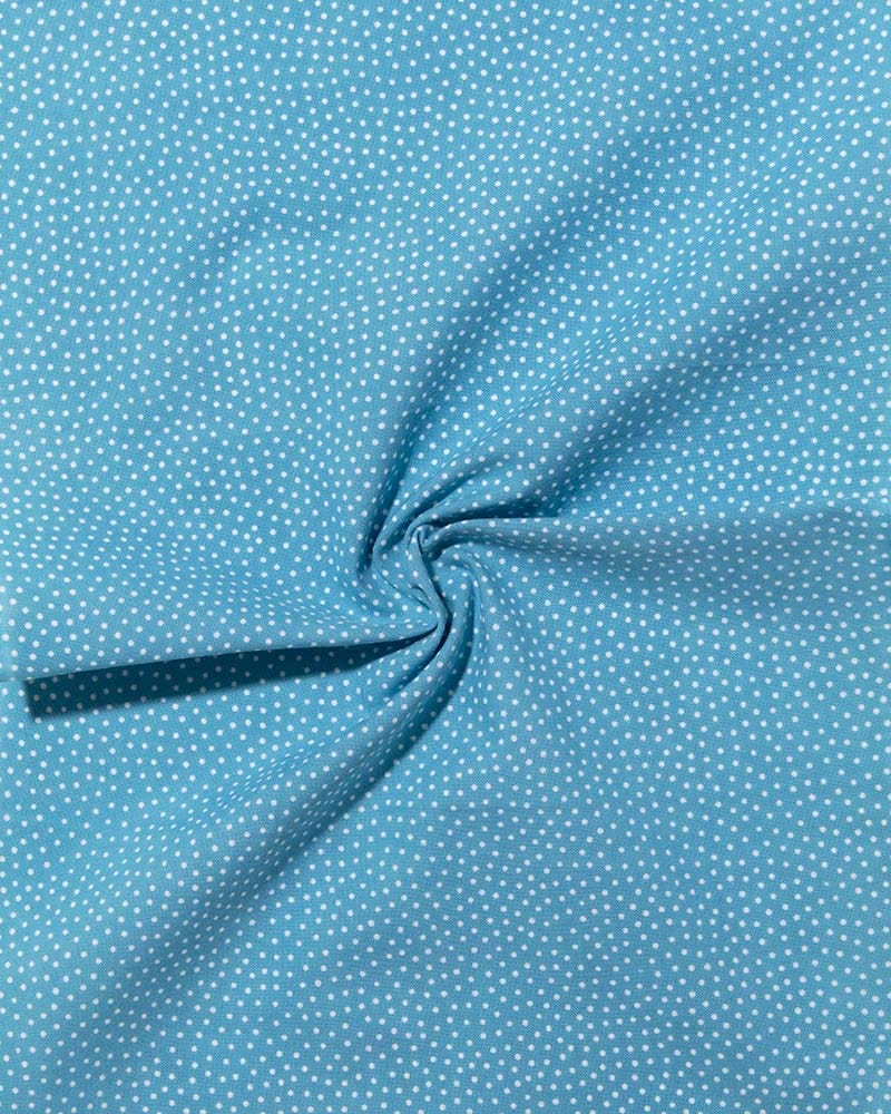 Tenugui, Chusen-Zome, Light Blue with White Dots - Image 4