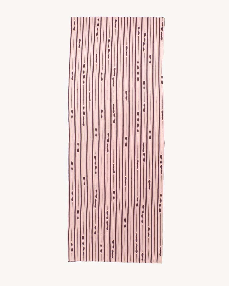 Tenugui, Chusen-Zome, Light Pink and Brown Hyotan - Image 2