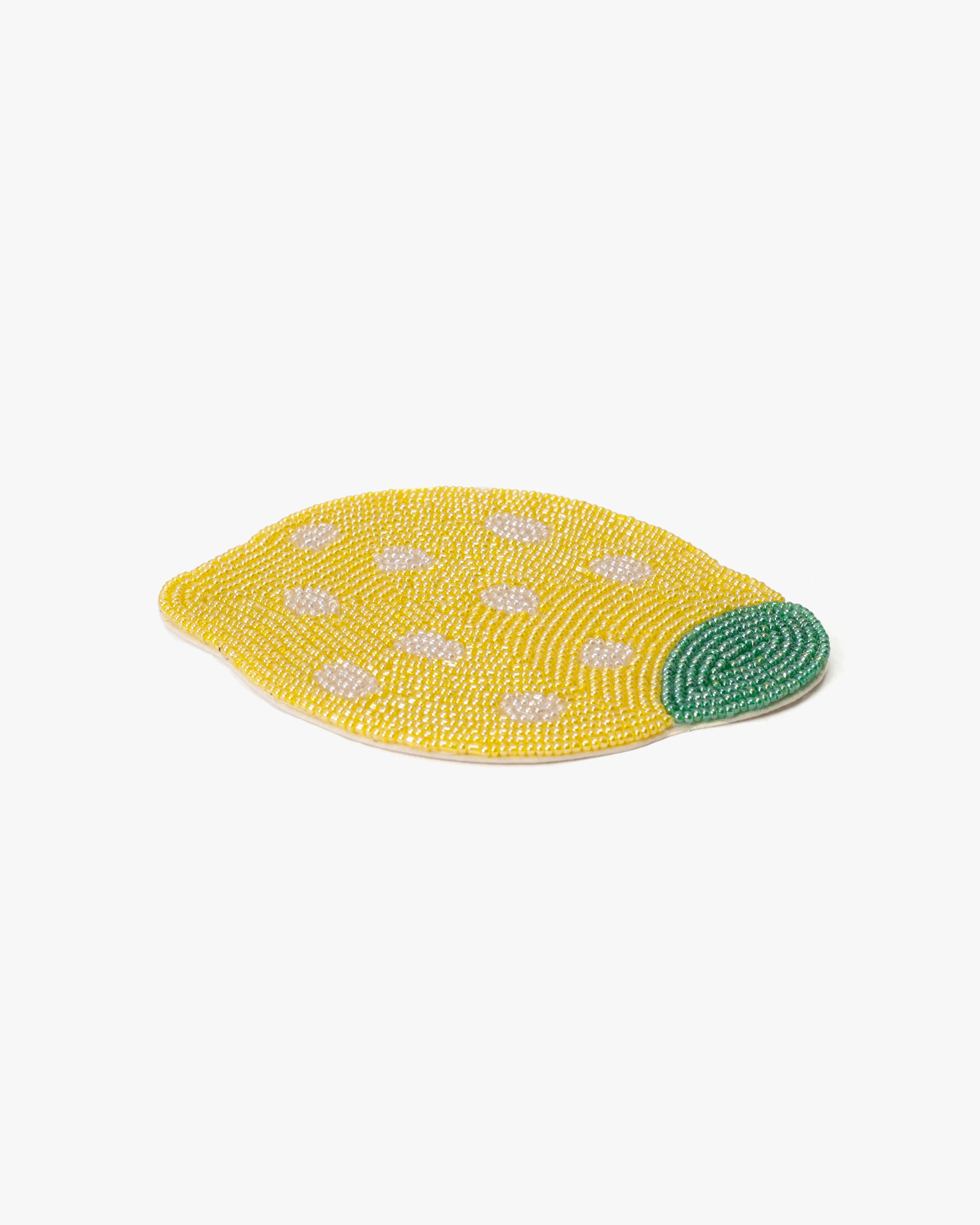 Coaster, Bisque, Beaded Lemon - Image 4