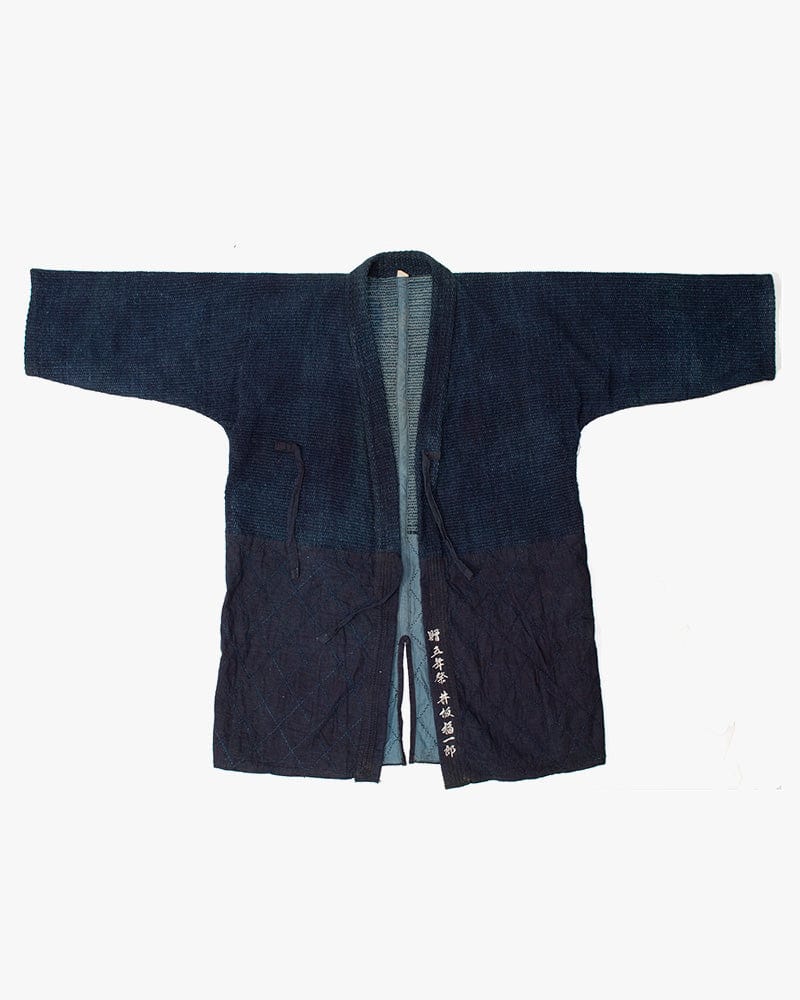 Vintage Dougi Jacket, Fully Hand Sashiko Stitched, Indigo, Isaka - Image 2