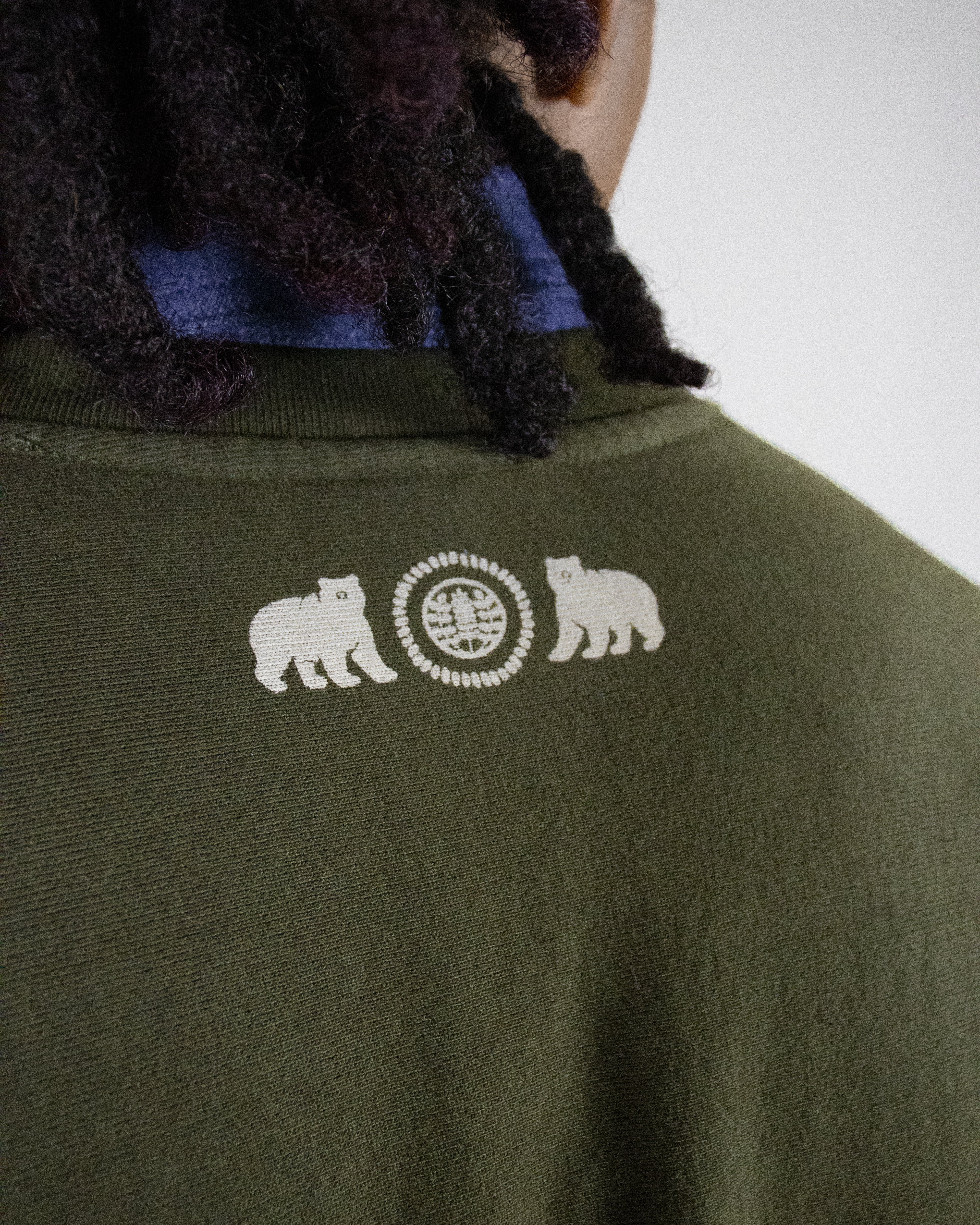 Kiriko Original Crewneck, 13oz Cotton, Printed Kintaro, Green - Image 5