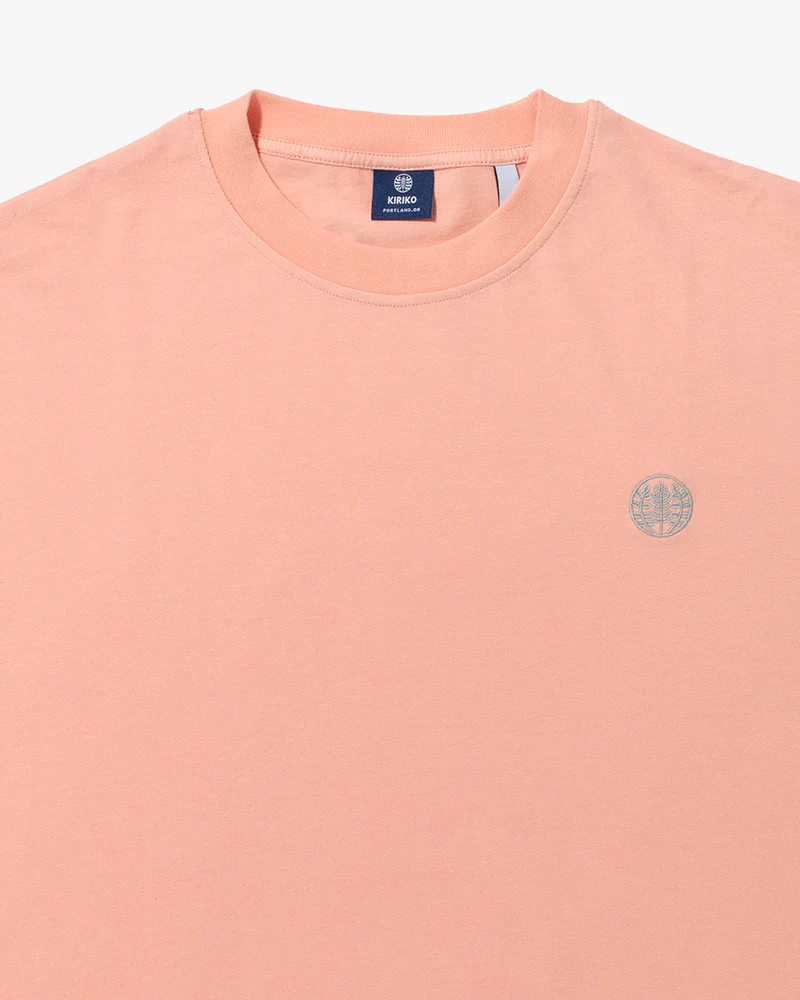 Kiriko Original Tee, Printed Daruma, Pink with Grey - Image 7