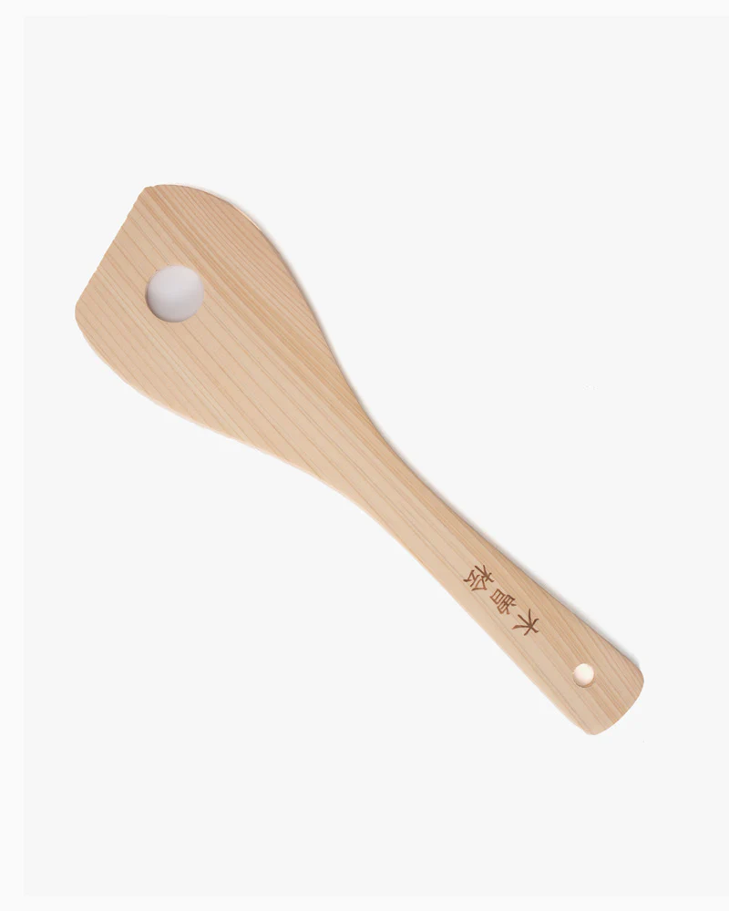 Spatula w/ Hole, Yamaichi, Hinoki Wood