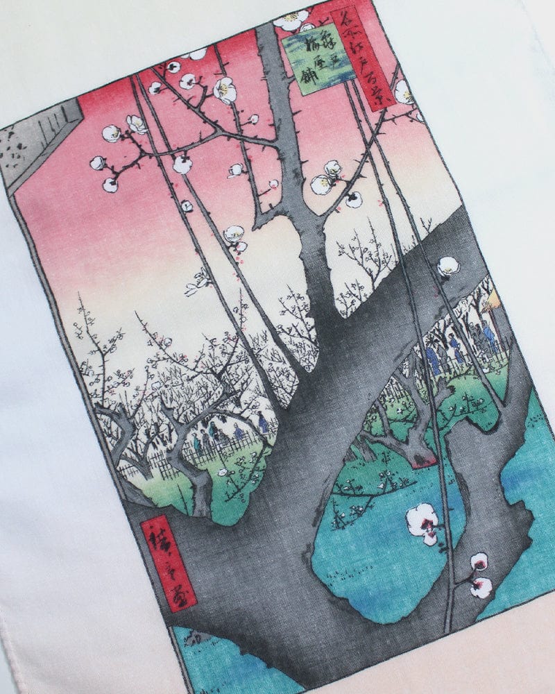 Tenugui, Double Gauze, Utagawa Hiroshige, Edo Scenery - Cat - Image 3