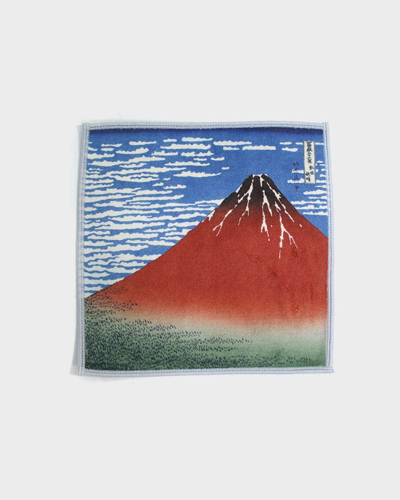 Japanese Handkerchief, Microfiber, Reversible Square, Fine Wind, Clear Morning by Hokusai - Image 2