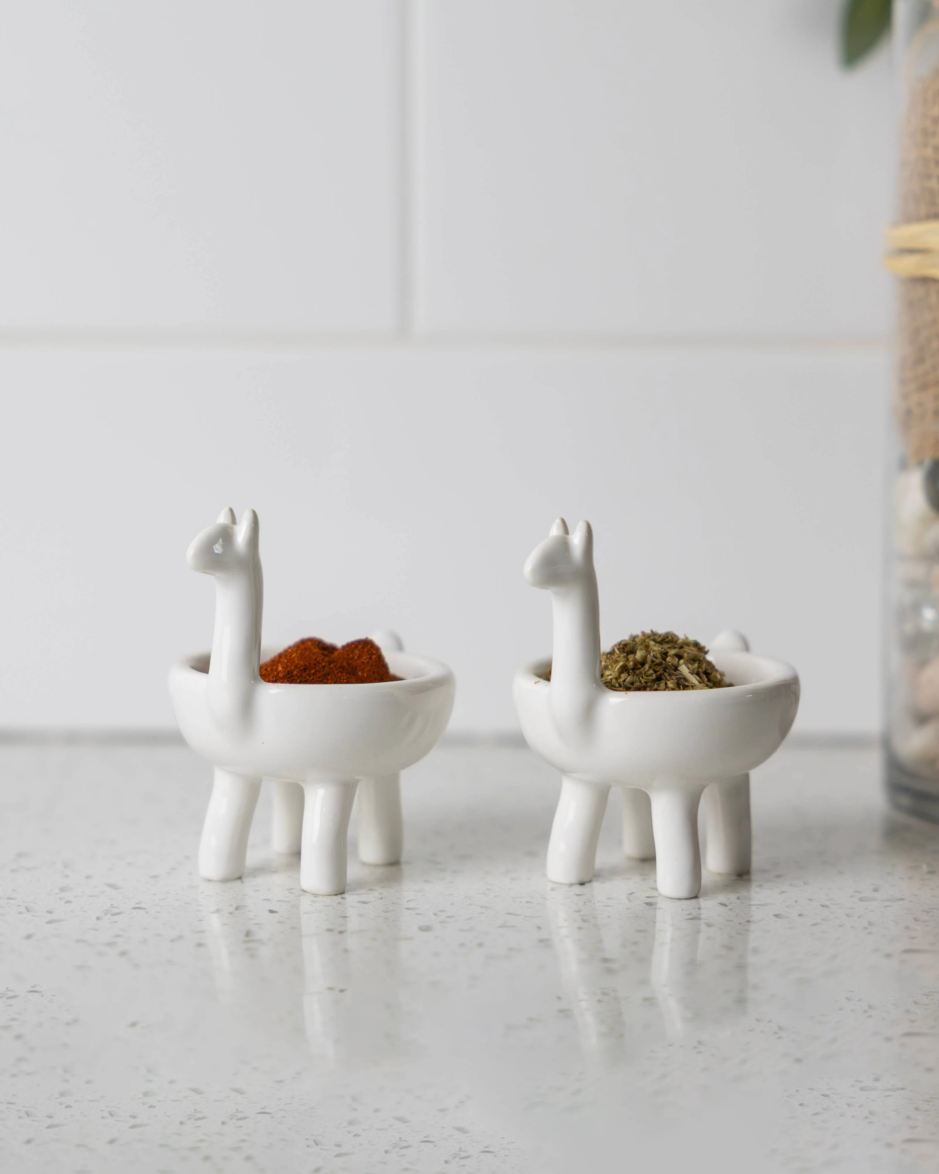 Fox Run Brands, Pinch Bowls, Ceramic Llama, Set of 2 - Image 2