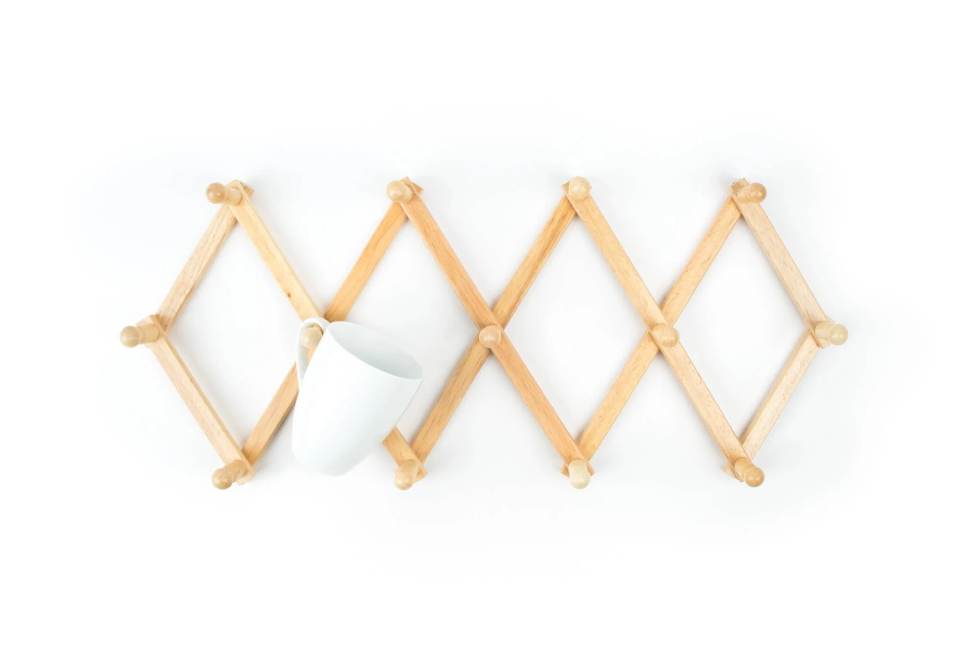 Fox Run Brands, Expanding Coffee Mug Wall Rack, 42" Fully Extended