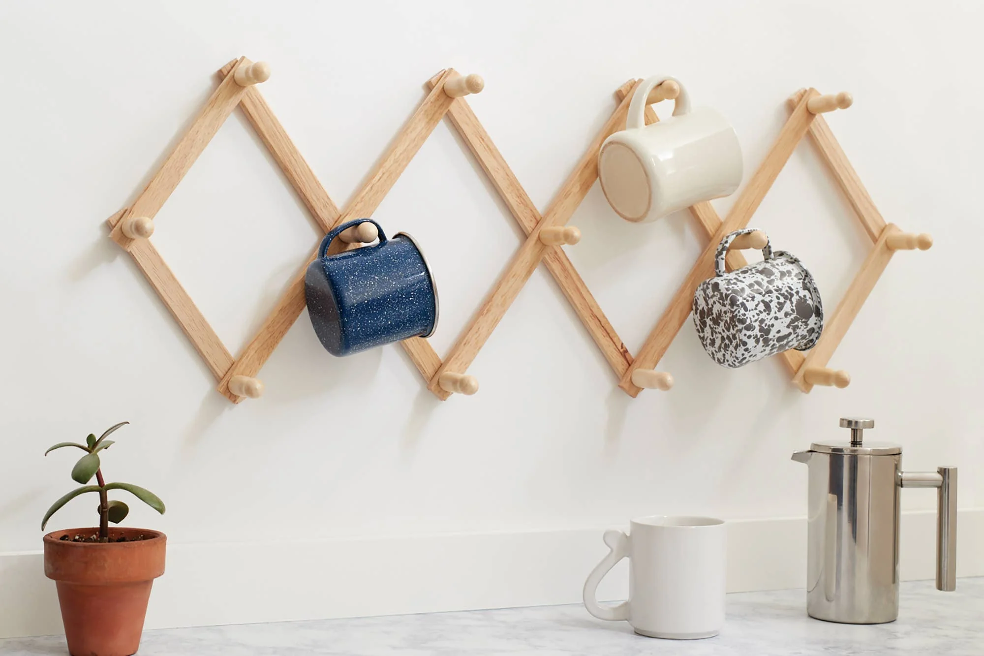 Fox Run Brands, Expanding Coffee Mug Wall Rack, 42" Fully Extended - Image 2