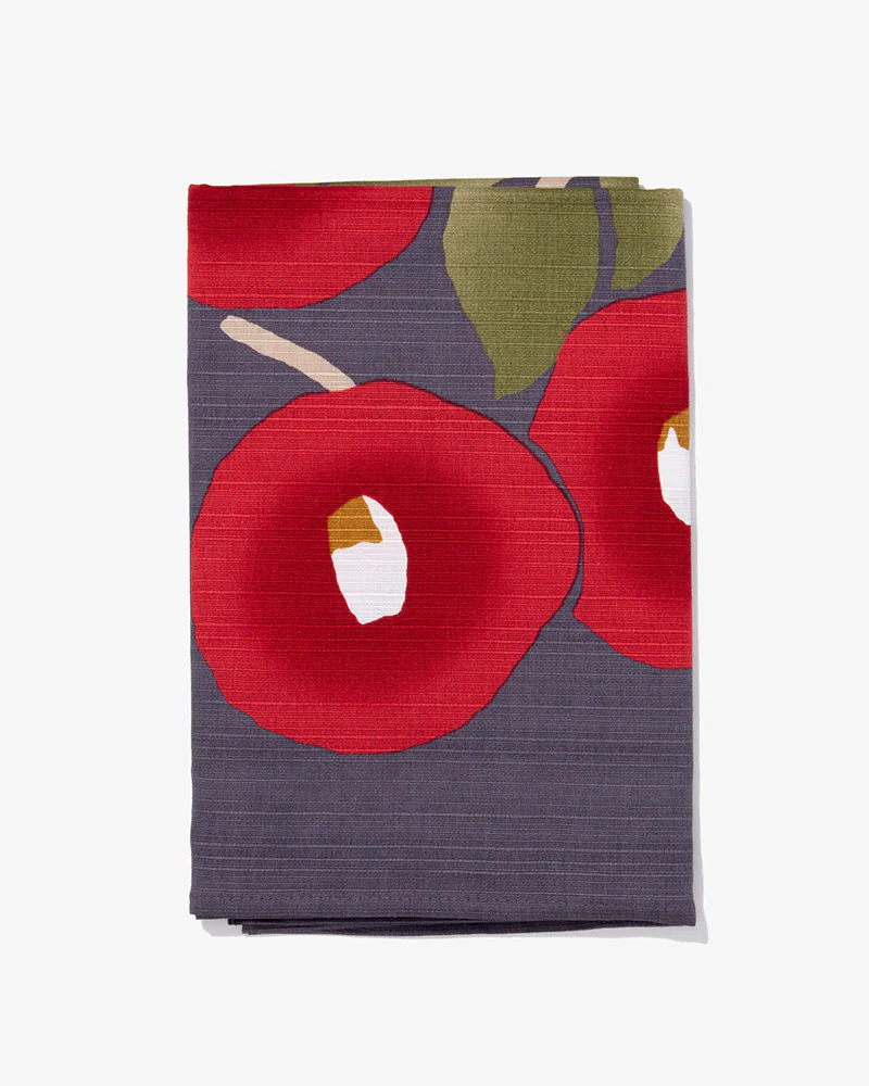 Modern Furoshiki, Musubi, Yumeji Takehisa, Tsubaki, Dark Gray, 35.5" x 35.5" - Image 5