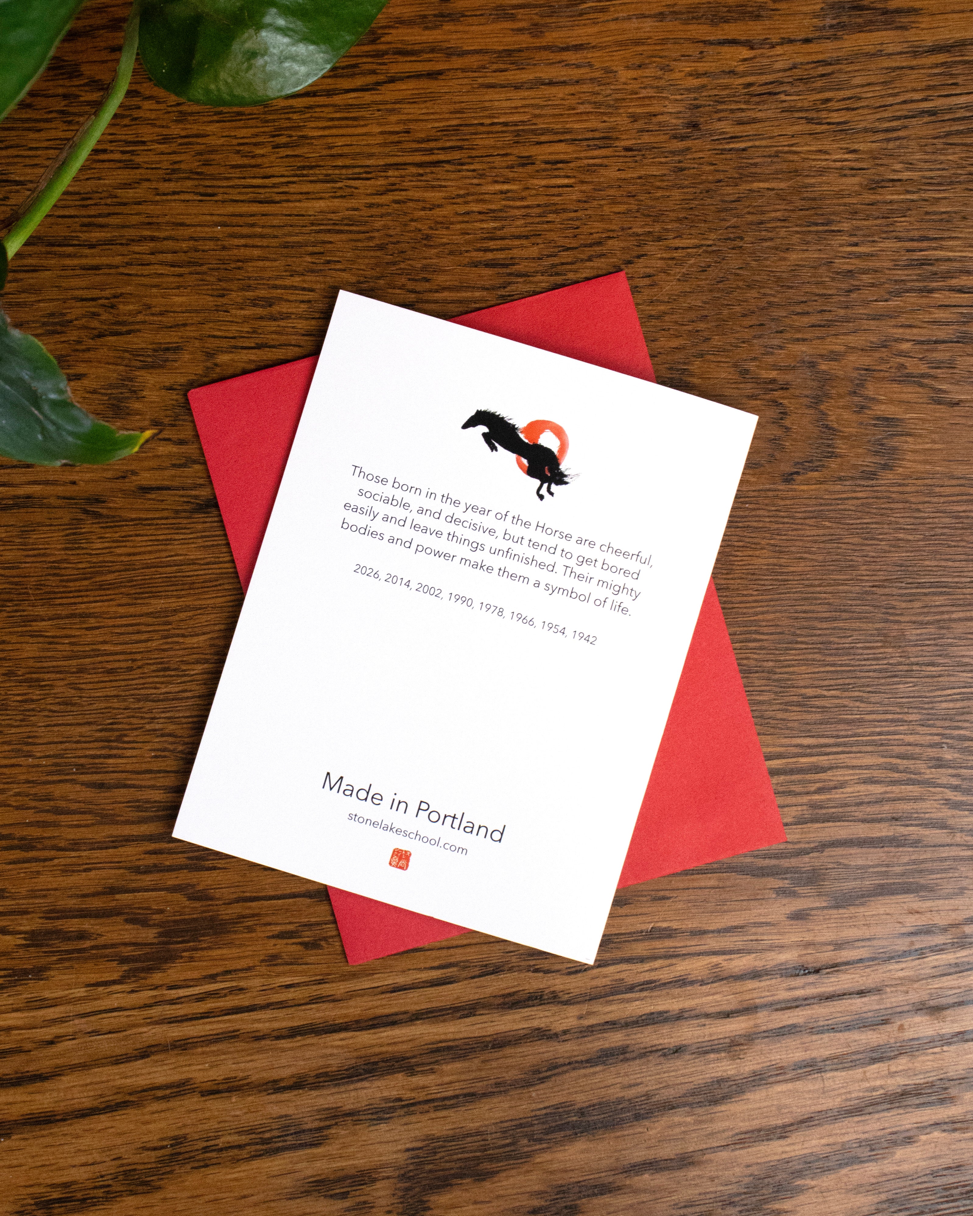 Greeting Cards, Card with Envelope, Year of the Horse, Bells - Image 3
