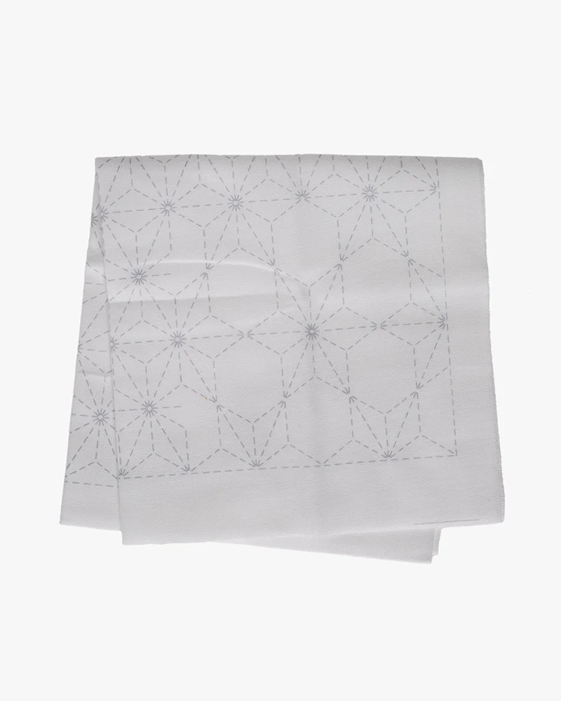 Hana-Fukin Sashiko Sampler, Asanoha, White - Image 3