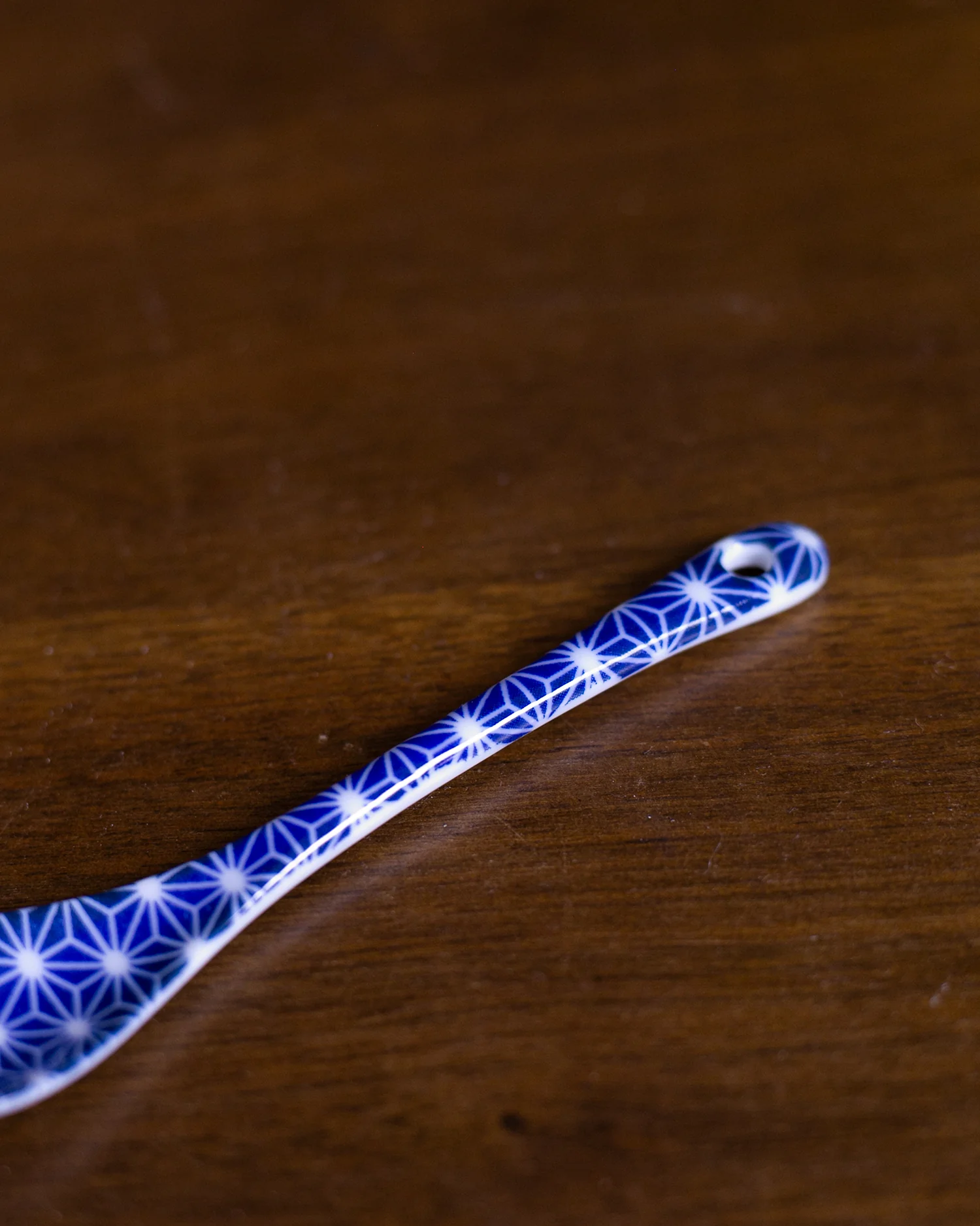 Hand-Painted Porcelain Spoon, Ichiyama, Sometsuke, Asanoha - Image 2