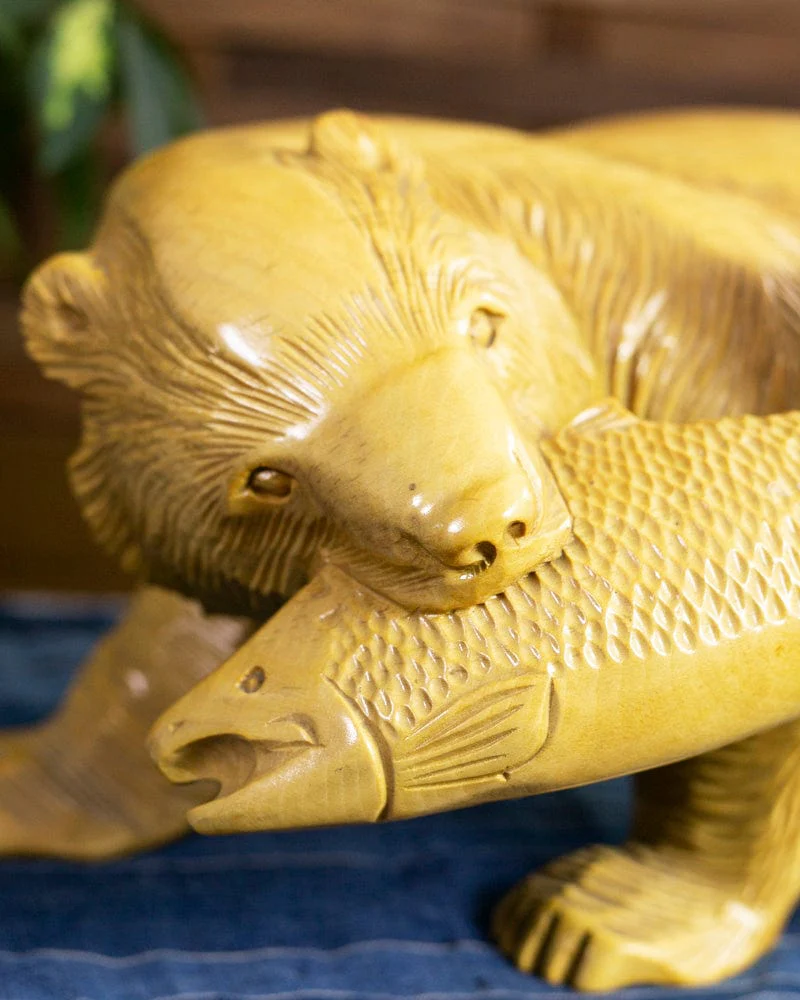 Handcarved Ainu Bear 17 - Image 2