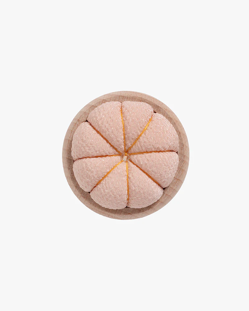 Hiro, Pin Cushion with Wooden Base, Peach - Image 4