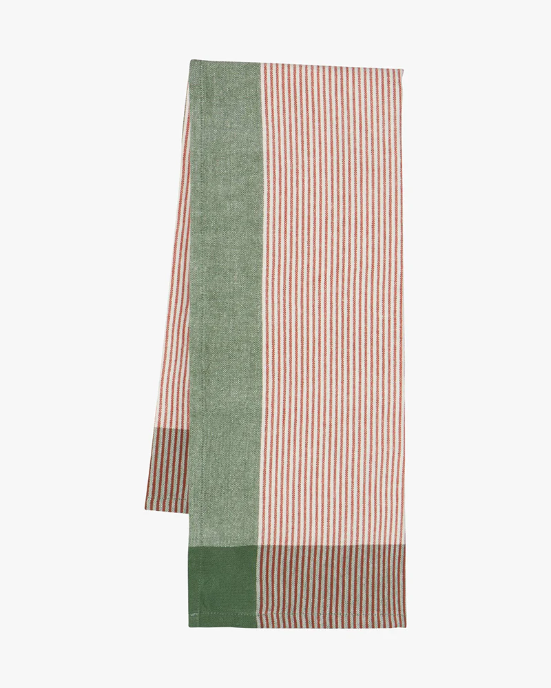 Danica Heirloom, Jade Green Array Stripe Dishtowel, Set of 2 - Image 2