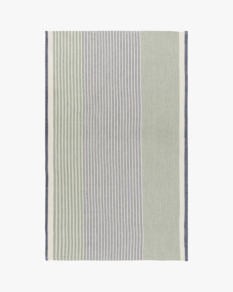Danica Heirloom, Jade Green Array Stripe Dishtowel, Set of 2 - Image 6