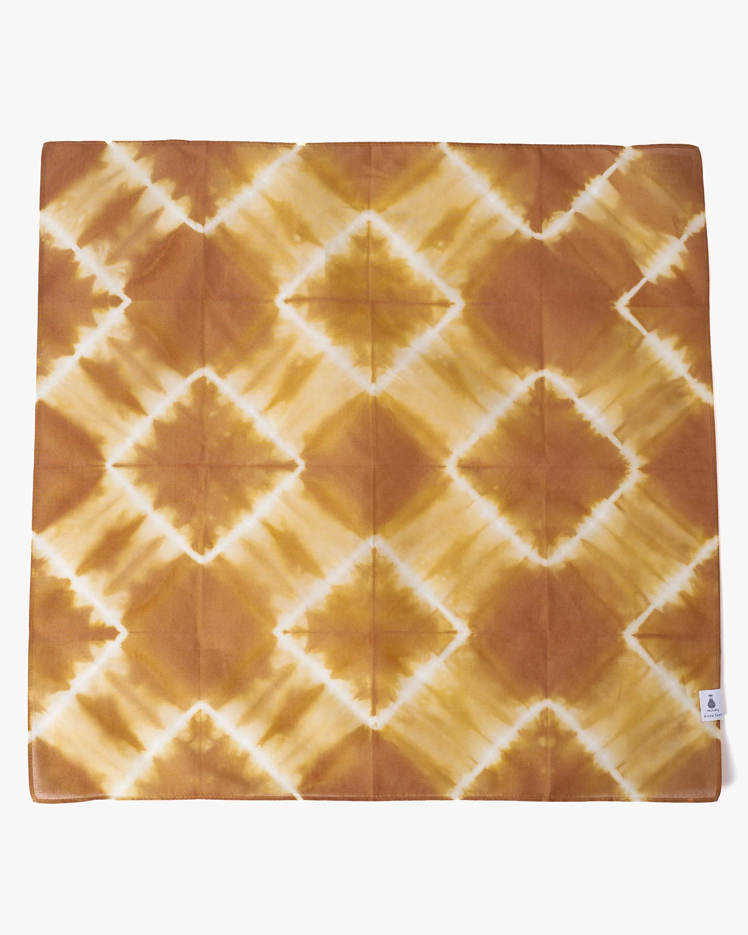 Japanese Handkerchief, Brown and White Tie Dye - Image 2