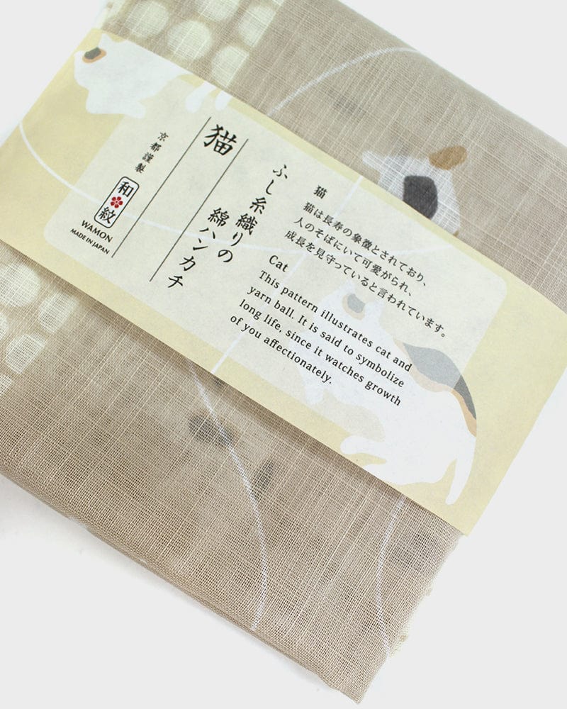 Japanese Handkerchief, Classic, Fushiito, Cat - Image 4