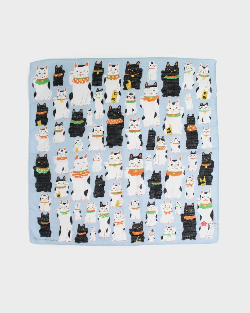 Japanese Handkerchief, Classic, Yoko Matsumoto, Maneki-Neko - Image 2