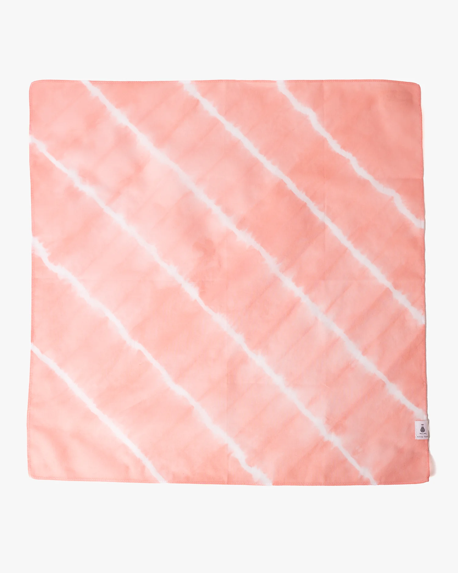 Japanese Handkerchief, Pink and White Tie Dye - Image 2