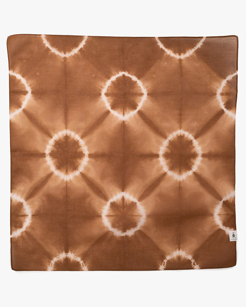 Japanese Handkerchief, Rust and White Tie Dye - Image 10