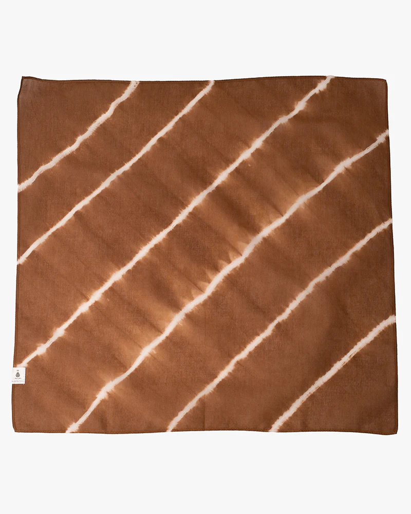 Japanese Handkerchief, Rust and White Tie Dye - Image 6