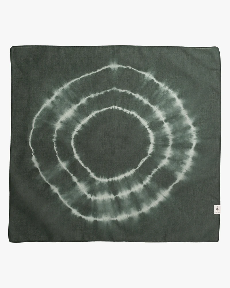 Japanese Handkerchief, Slate Blue and White Tie Dye - Image 8