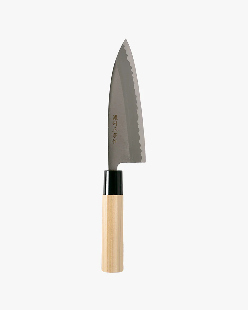 Japanese Knife, Satake Cutlery, Deba Knife, Steel, Hagane, Natural Wood Handle, 155mm