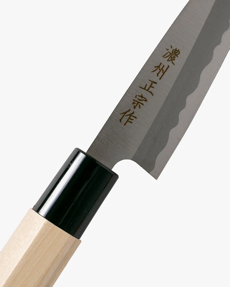 Japanese Knife, Satake Cutlery, Kodeba Knife, Steel, Hagane, Natural Wood Handle 120mm - Image 2