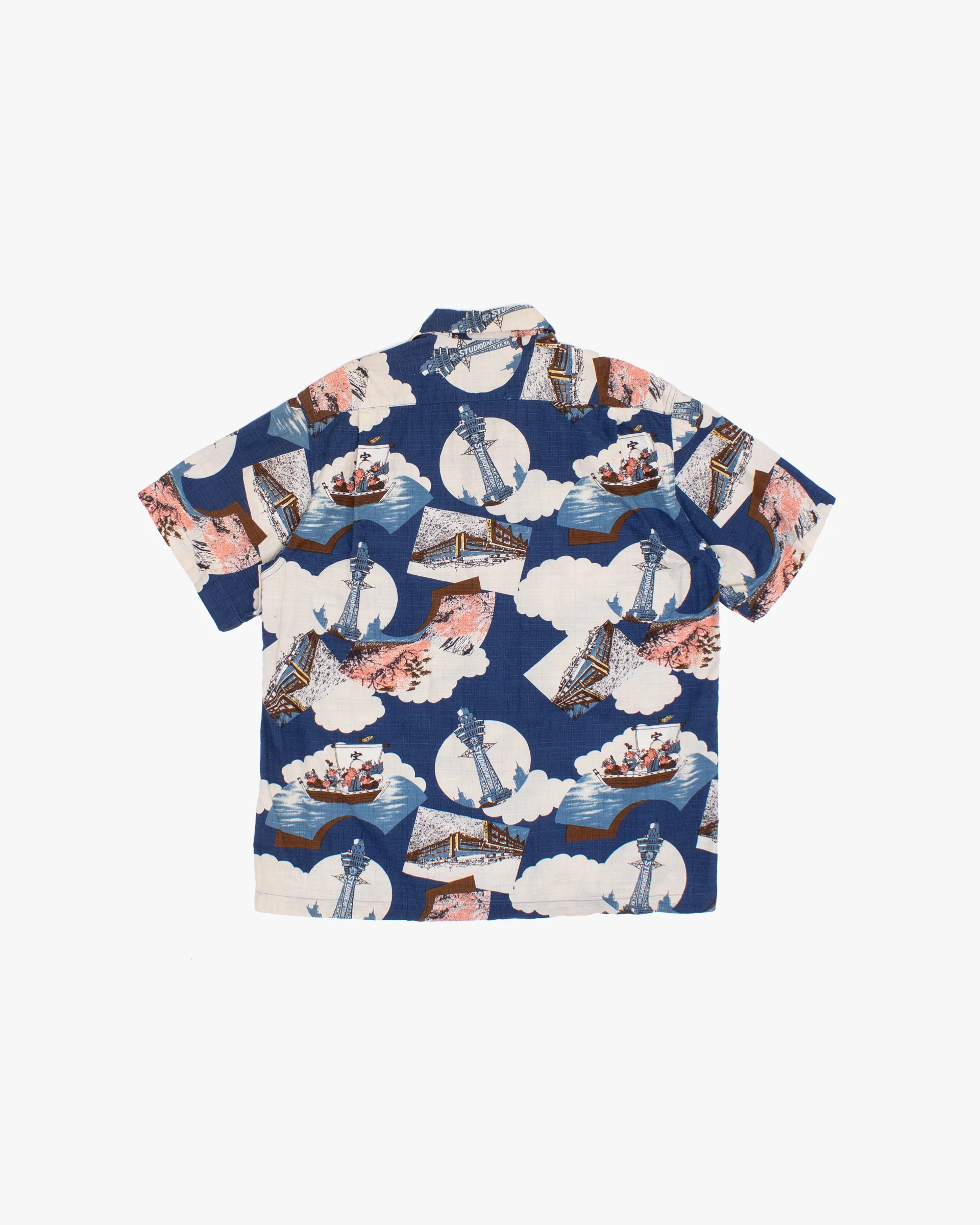 Japanese Repro Aloha Shirt, M, Studio D'Artisan, Pigs Sailing in the Sky - Image 6