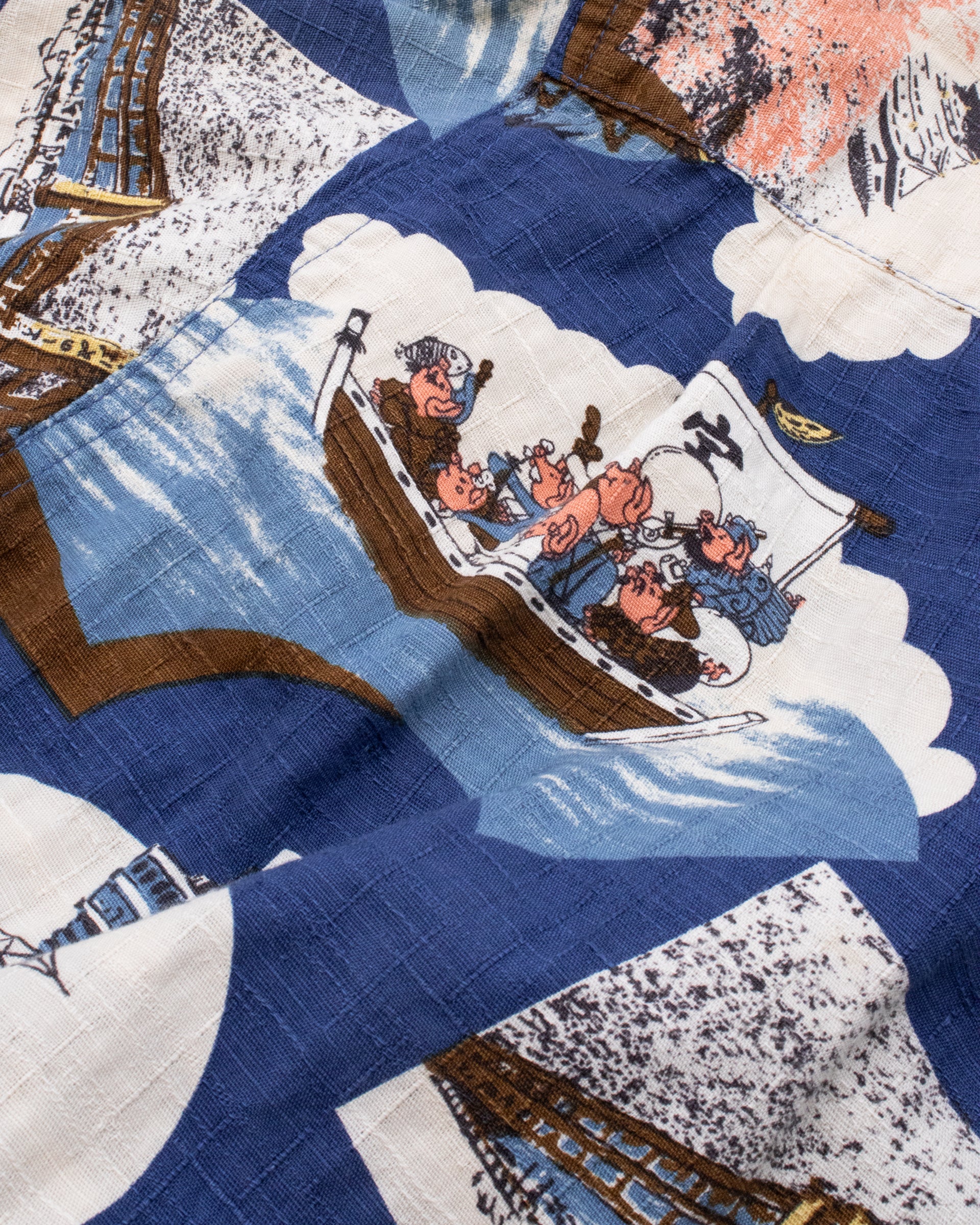 Japanese Repro Aloha Shirt, M, Studio D'Artisan, Pigs Sailing in the Sky - Image 9